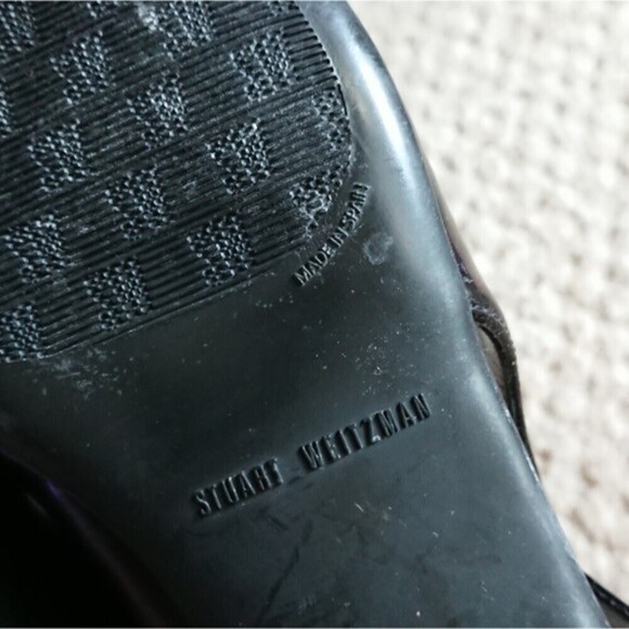 Stuart Weitzman black holographic patent leather slingback flats size 7.5 N - Picture 9 of 12